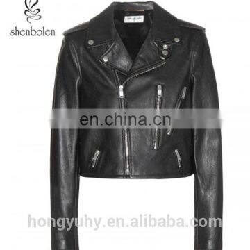 2015 latest Factory price black women jacket leather wholesale M40658