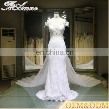 China custom made plus size night ball gown evening dress with long train