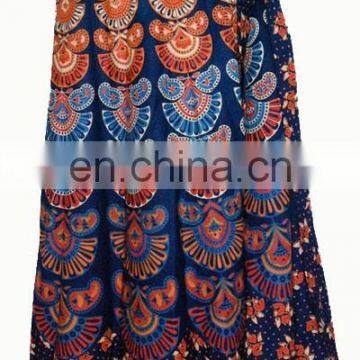 INDIAN WOMEN HIPPIE GIPPIE BOHO FESTIVAL STYLISH BEAUTIFUL PRINTED COTTON WRAP SKIRT