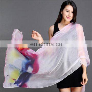 Summer new mulbery silk scarves digital print long silk beach scarf manufacturers wholesale thin sun - wrap