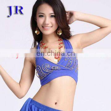 High mercerized cotton sexy hot drill belly dance bra top for women S-3004#