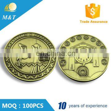 Factory direct sale souvenir 3d antique cooper coin