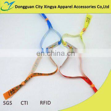 factory promotional polyester custom festival event rfid woven fabric wristband