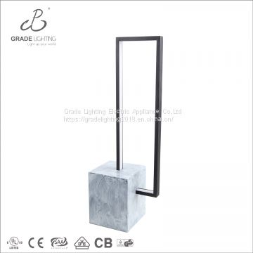 2017 new simple rectangle with black concrete SMD LED morden table lamp