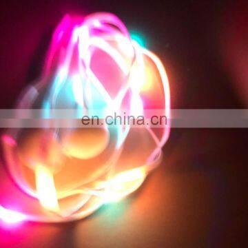 Glow In Dark RGB Light Up Flashing Shoelace, LED Shoe Lace, Nylon Light Shoelace