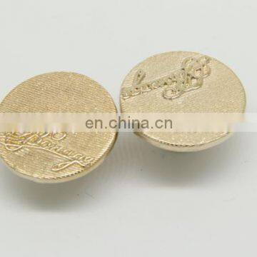 manufacturer custom gold color garment metal button