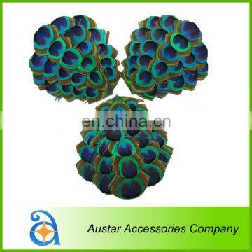 Wholesale 22 eyes peacock feather pads for baby headband