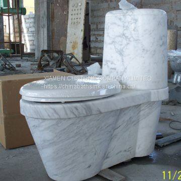 Carrara White Marble Bathroom Toilet Natural Stone Toilet