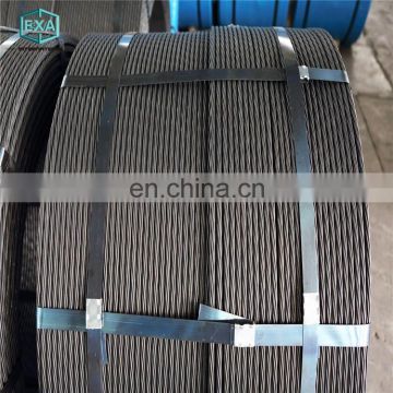 12.7mm 15.2mm astm a416 grade 270 1860mpa Post Tension pc steel strand for prestressed concrete