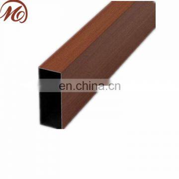 Wood Grain Rectangular Aluminum Tube