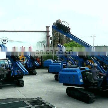 Crawler type hammer drilling pile driver for solar project