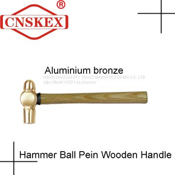 Explosion-proof Safety Non-spark Wood Handle Hammer with Round Head