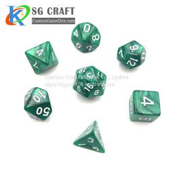 SueGao CARFT Factory Custom Colorful Polyhedral Plastic Dice Set photo-3