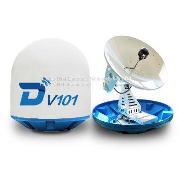 Ditel V101 100cm solid ku band portable ship vsat big automatic marine satellite dish communication antenna wireless