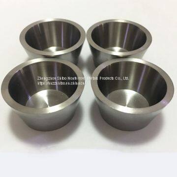 Bright surface of pure molybdenum crucible for high temperature furnace