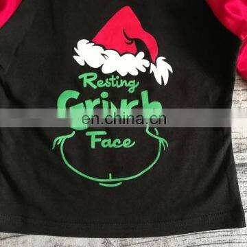2021 Christmas Mommy and me T-shirt Tops Children Boys Girls Raglan Sleeve Tees Holiday Mom and Kids Clothing photo-6