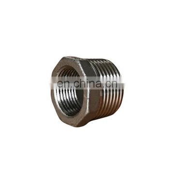 304 forged stainless steel pipe fitting 1 inch *3/4 inch hexagon reducer threaded bushing 1200psi