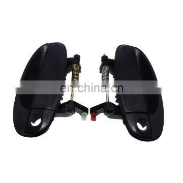 Outside Door Handles Front Left Driver + Right Passenger Black For Chevy Aveo