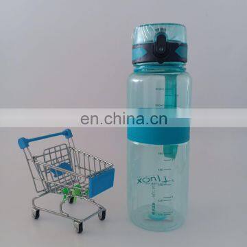 1000 ml Plastic Sports Water Bottle Bounce Water Bottles Bpa Free custom logo with Rope