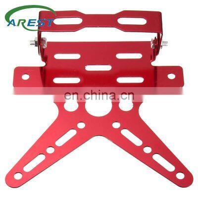 1pc motorcycle license plate holder Aluminum Alloy mount bracket adjusted registration number plate Cover Sticker