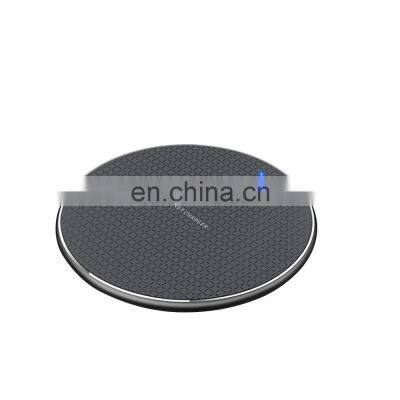 Quick Portable 10W 7.5W Aluminium Alloy Wireless Phone Charger Pad OEM Fast Wireless Charger For Iphone