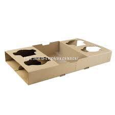 Disposable cardboard food tray with drink holder snack carrier tray popcorn food packaging