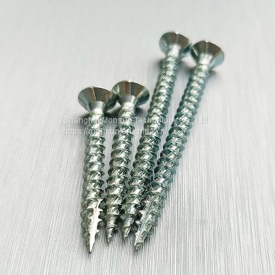 Knurled Between Threads Particleboard Screws Chipboard Screws Flat Head Type 17 Point Wood screws