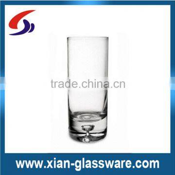 Promotional clear machine blow cup glass with bubble/water glass/drinking glass cup/shot glass for wholesale