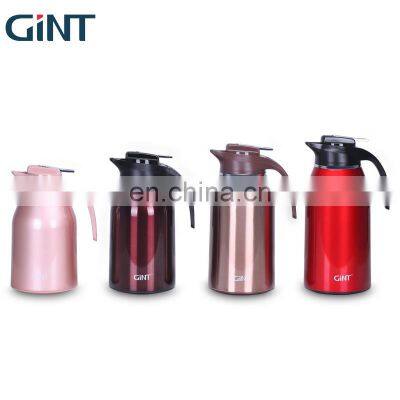 GiNT 1.9L Wholesale Factory Direct Tea Pot Stainless Steel Outer Glass Inner Coffee Pots with Handle