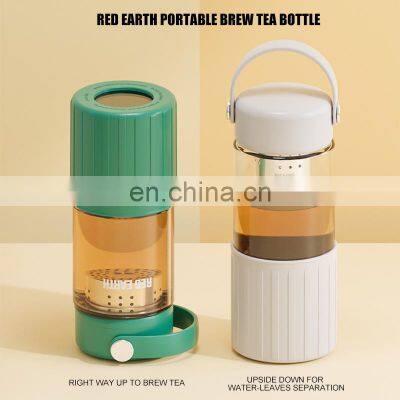 GINT 500ml High Quality Portable Single Wall Anti-scald Glass Water Bottle photo-4