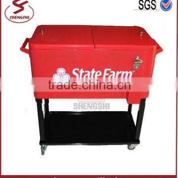 73L metal outdoor storage cart cooler cart cooler box (C-006)