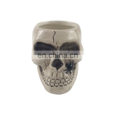 custom logo designer skull ceramic porcelain cool cigar ashtray