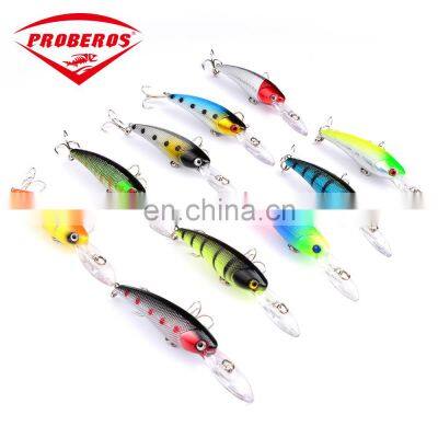 10Color lure8.3gBait9cmFishing tackle store Minnow e-commerce6#Silver fishhook Minnow Sinking Hard Fishing Lures