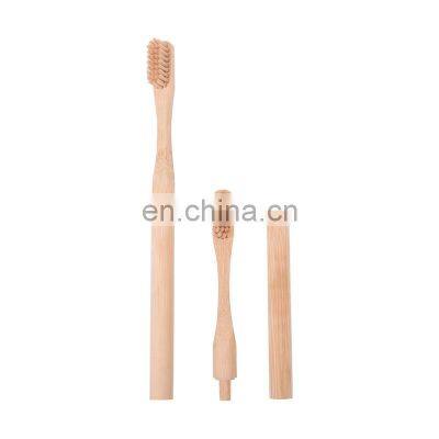 Adult Removable eco-friendly biodegradable nylon bristle toothbrush bamboo custom Replaceable head