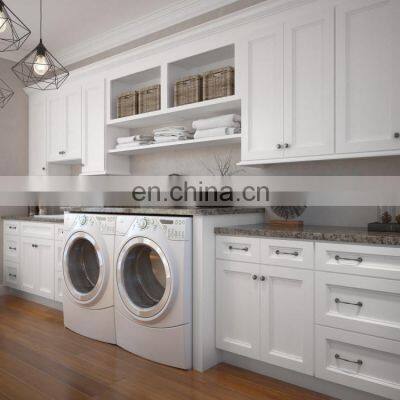 USA Modern Shaker Style Kitchen Furniture Custom Made White Solid Wood Kitchen Cabinets Designs