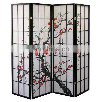 4-panel Folding Room Shoji Screen Divider