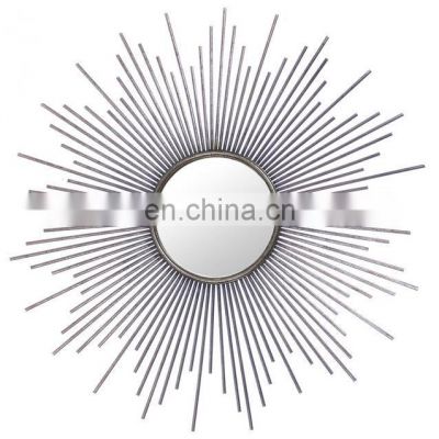 large sun iron wall mirror