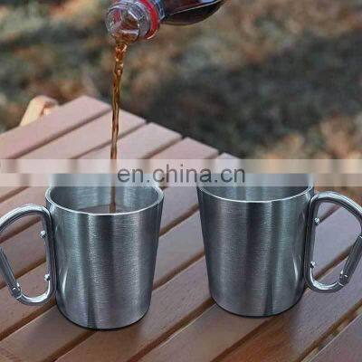 Portable Coffee Cup Kids Blanks Metal Fire Travel Stainless Steel Custom Sublimation Camping Mug