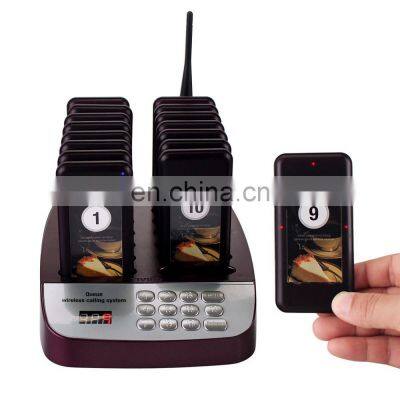 16 Channel Restaurant Coaster Pager Guest Call 433.92MHz Wireless Paging Queuing Calling System photo-2