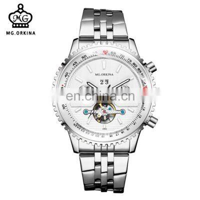 MG.ORKINA MG089 Business Stainless Steel Calendar Business Automatic Mechanical Classic Unique Mens Watches photo-2