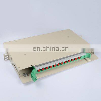 19 Inch Cabinet LC SC FC ODF 1 U 12 core Optical fiber Distribution Frame