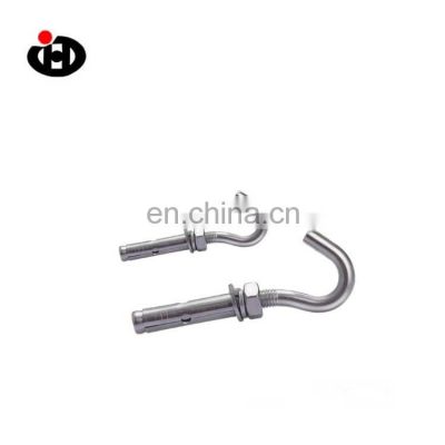 High strength small head hook anchor J bolt with nut and stainless steel washer