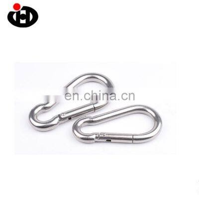 High Strength JINGHONG Plain Stainless Steel Spring Snap Hook Carabiner