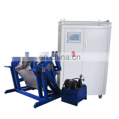 100KG Steel Scrap Melting Induction Furnace 160KW Medium Frequency, Hydraulic Tilting photo-2