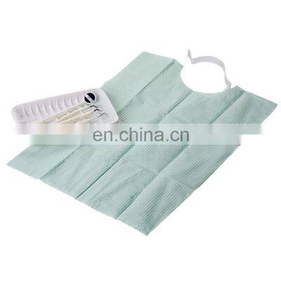 Disposable Medical waterproof Apron cotton Dentist/Dental cotton Bibs with tie