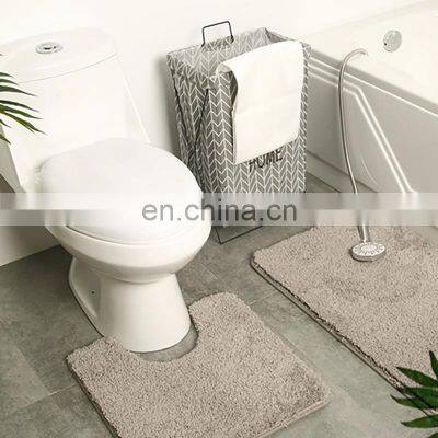 Washable Designer Anti Slip Designer Carpet Floor Luxury Toilet Mats 2 Piece Set Rug Bathroom photo-5