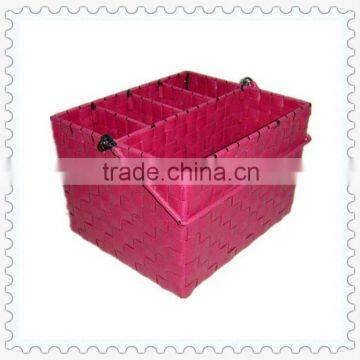 mini plastic storage basket with handle