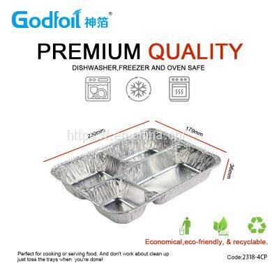 Rectanglar Aluminum Foil  Container  Wrinkle Wall container