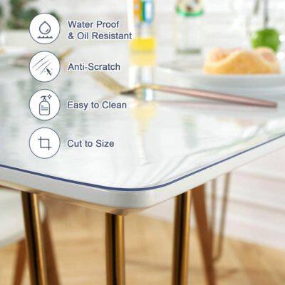Fuxing China Wholesale Pvc Table Mat Transparent Waterproof Plastic Table Cover Plastic Table Cloth Roll photo-5