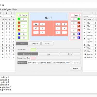 Volleyball match technical statistics software